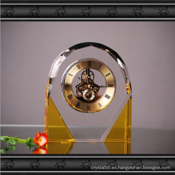 Reloj de cristal de oro del arco K9 para la decoración